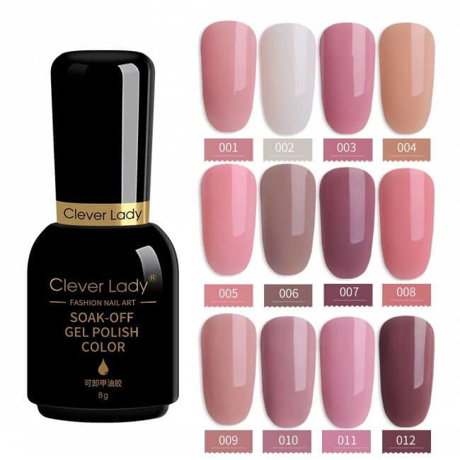 Private Label Nude Color Series Uv Gel Nail Polish For Nail Art Design